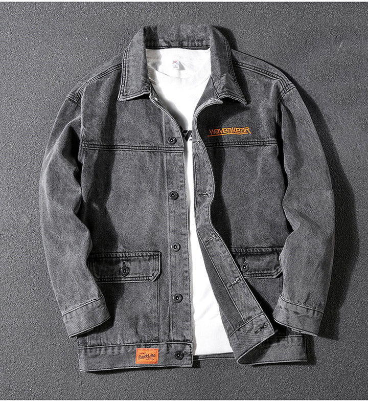 Herren Modische Denimjacke mit praktischen Taschen Drune