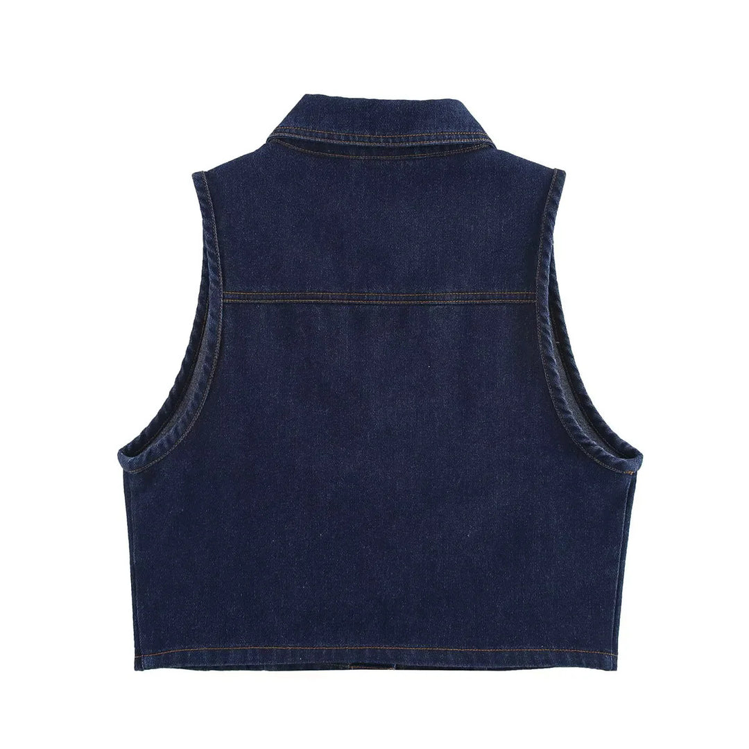 Damen weit geschnittene Jeanshose mit Bindegürtel und eleganter Silhouette Drune