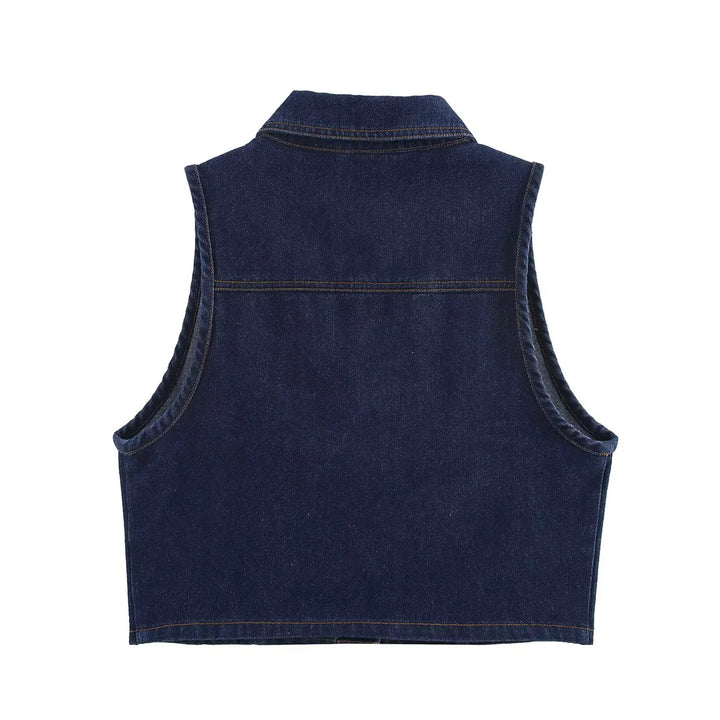 Damen weit geschnittene Jeanshose mit Bindegürtel und eleganter Silhouette Drune