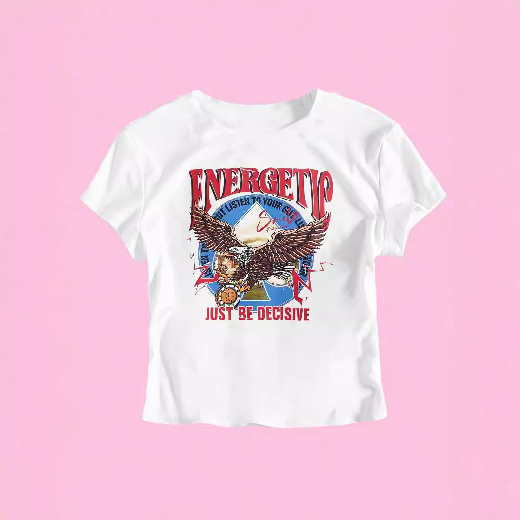 Damen T-Shirt mit funkelndem Discokugel-Motiv und zeitgemäßem Schleifendetail Drune