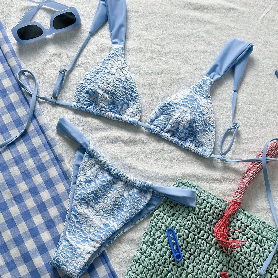 Damen Spitzen-Triangel-Bikini Drune