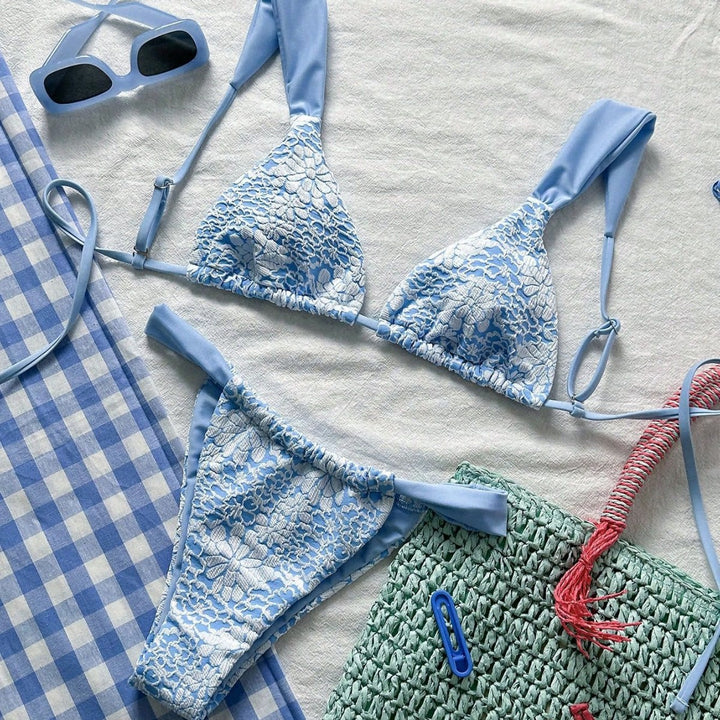 Damen Spitzen-Triangel-Bikini Drune