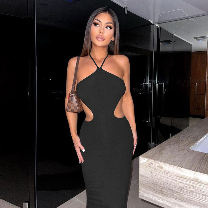 Damen Maxi Kleid mit modischem Cut-Out Drune