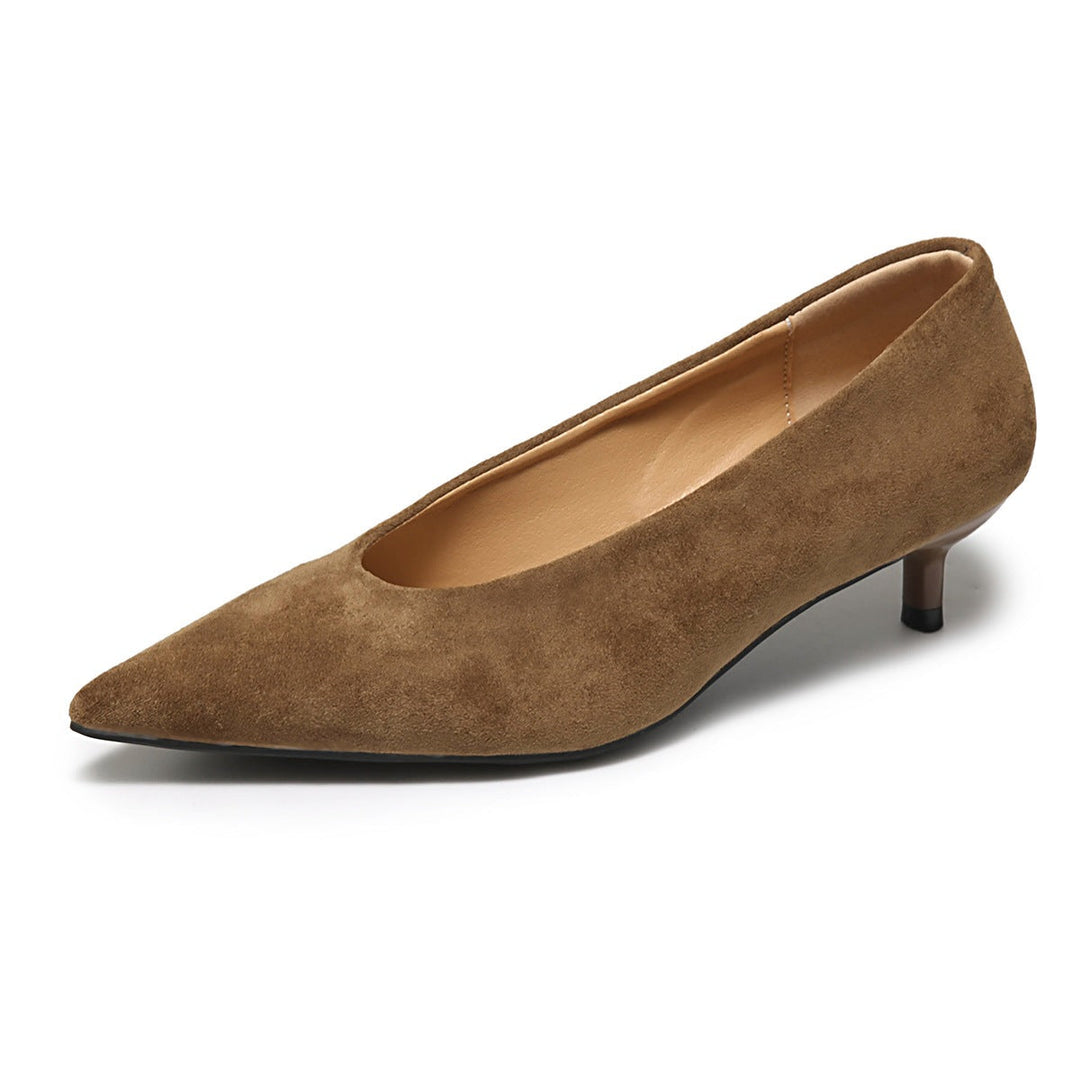 Damen Elegante Pumps aus hochwertigem Veloursleder mit geschmeidiger Form Drune