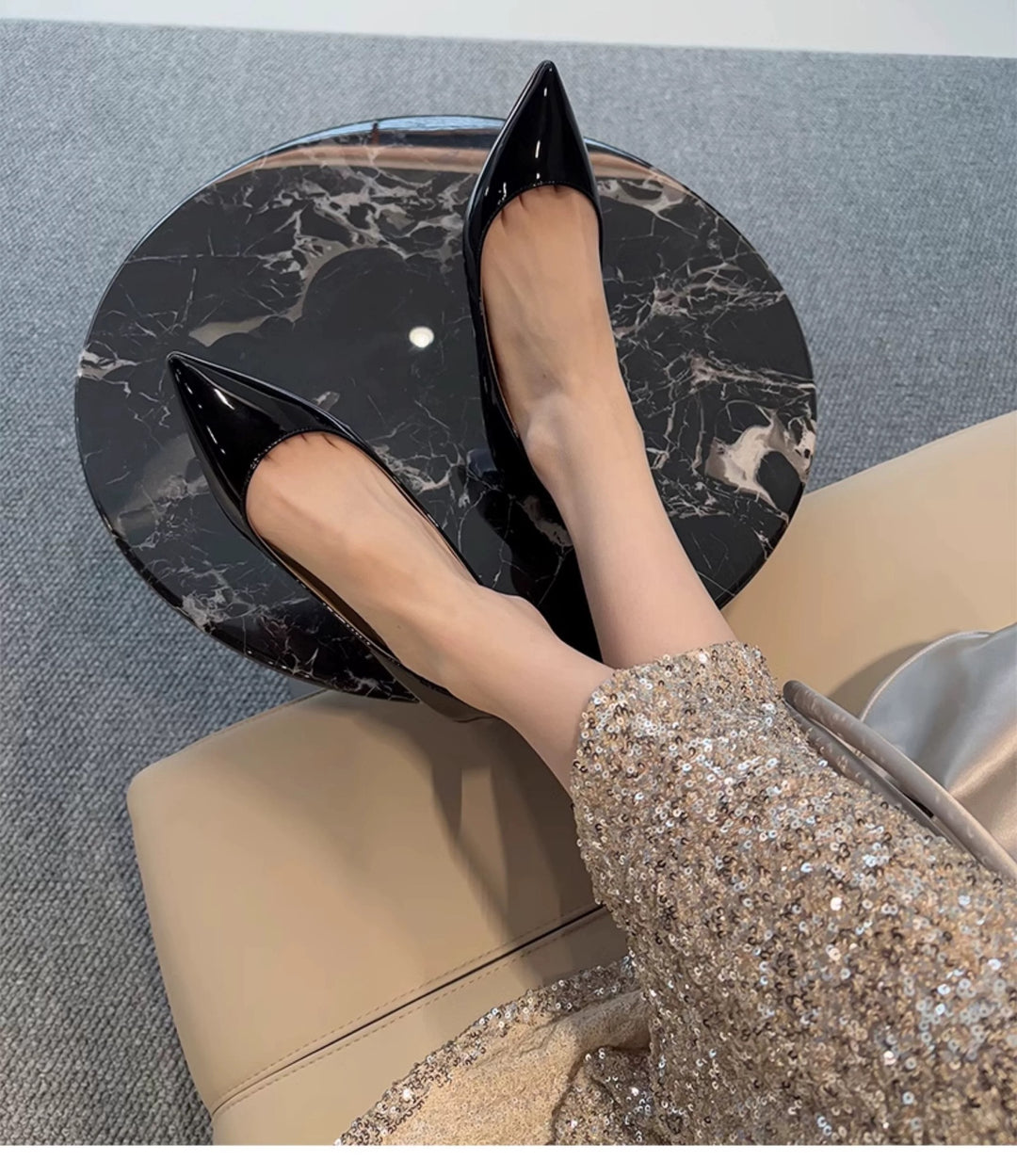 Damen elegante spitze Ballerinas Drune