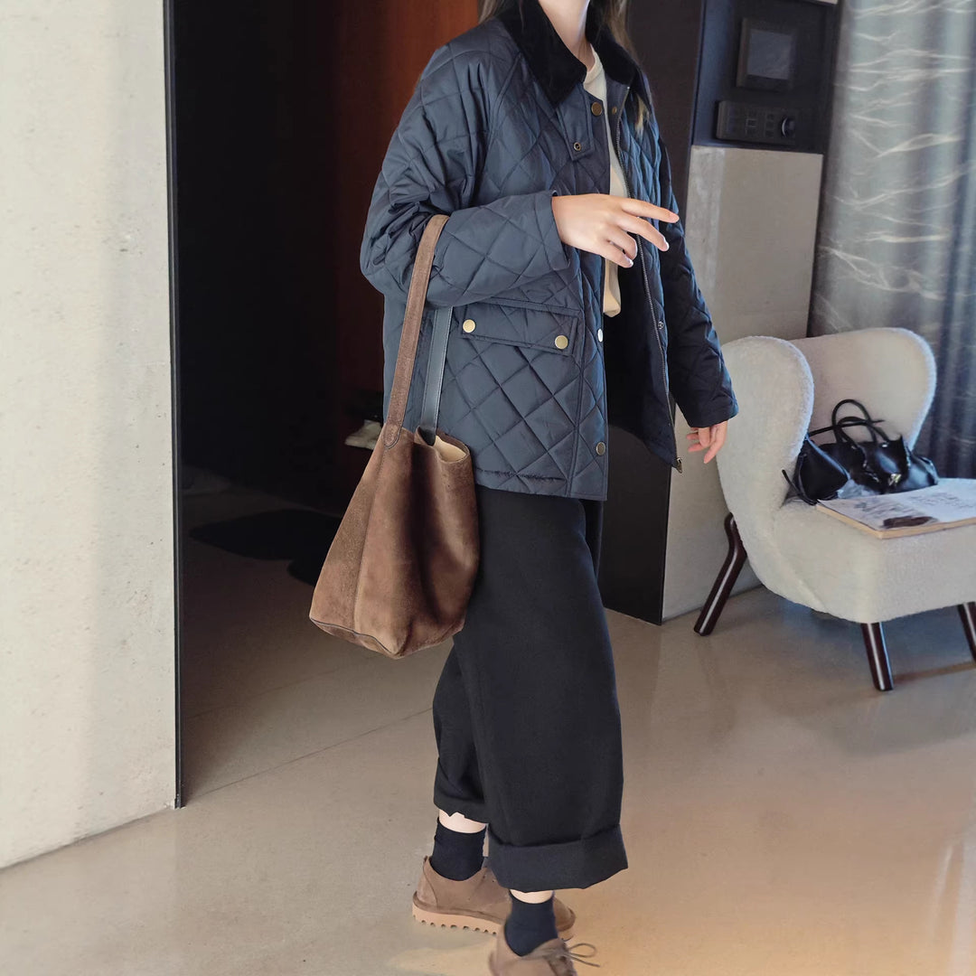 Damen Steppjacke mit hochgeschlossenem Kragen Drune