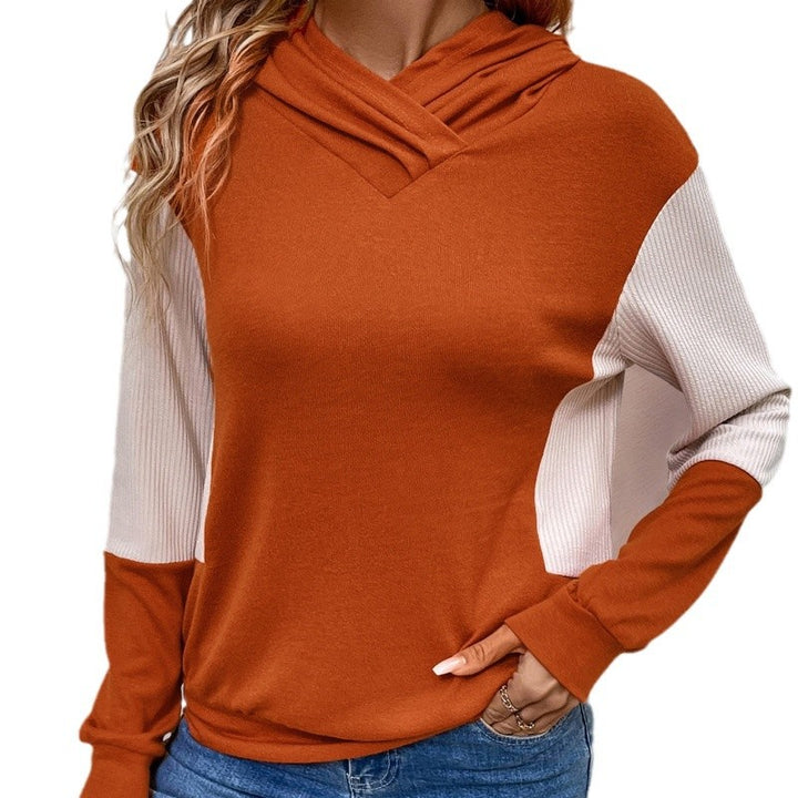 Damen Kapuzenpullover mit modernem Farbmix und strukturiertem Stoff Drune