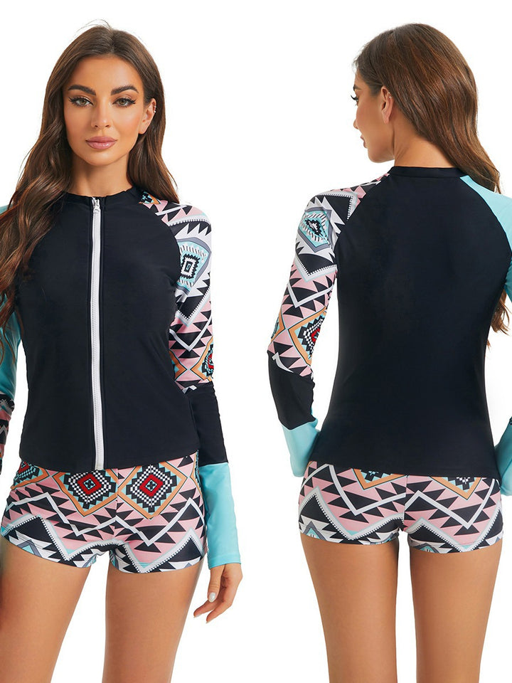 Frauen UV-Schutz Rash Guard Set Drune