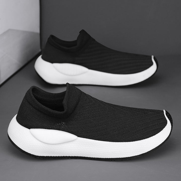 Unisex gestrickte Schlupfsneaker mit sockenähnlichem Schaft, gepolstertem Komfortfußbett und reaktiver EVA‑Zwischensohle Drune