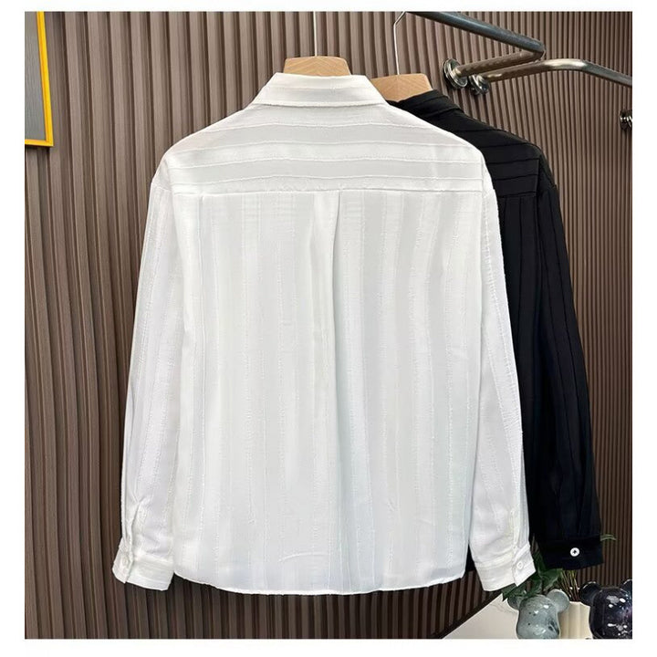 Damen Elegant Gestreiftes Langarmhemd Drune