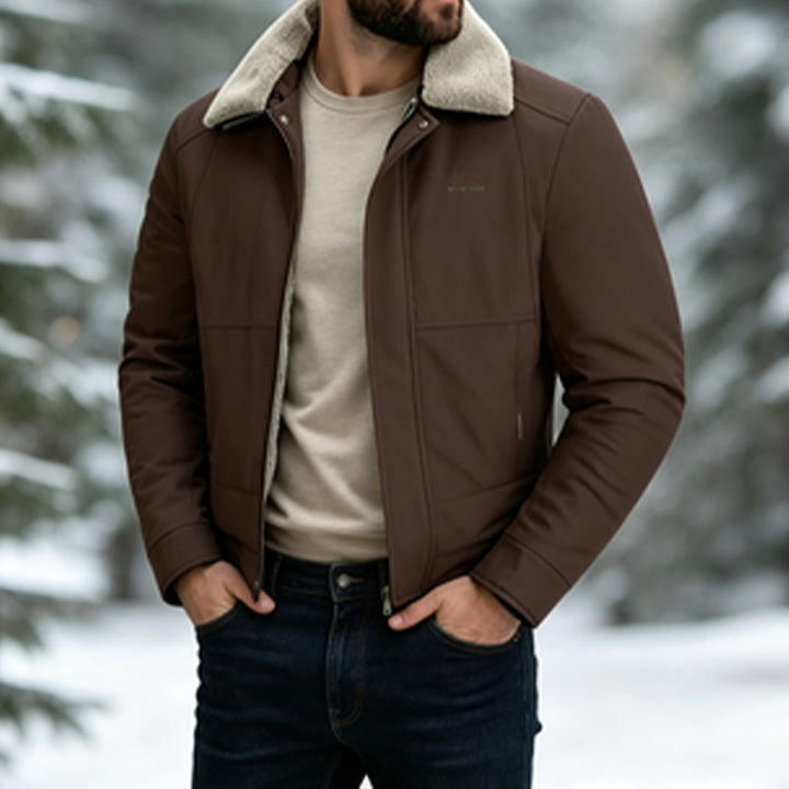 Herren Modische Übergangsjacke mit hohem Kragen und weichem Innenfutter Drune