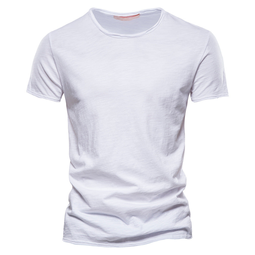 Herren nan leichtes Baumwolljersey Kurzarmshirt mit V-Ausschnitt und schmaler Passform Drune