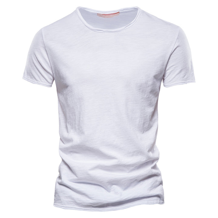 Herren nan leichtes Baumwolljersey Kurzarmshirt mit V-Ausschnitt und schmaler Passform Drune
