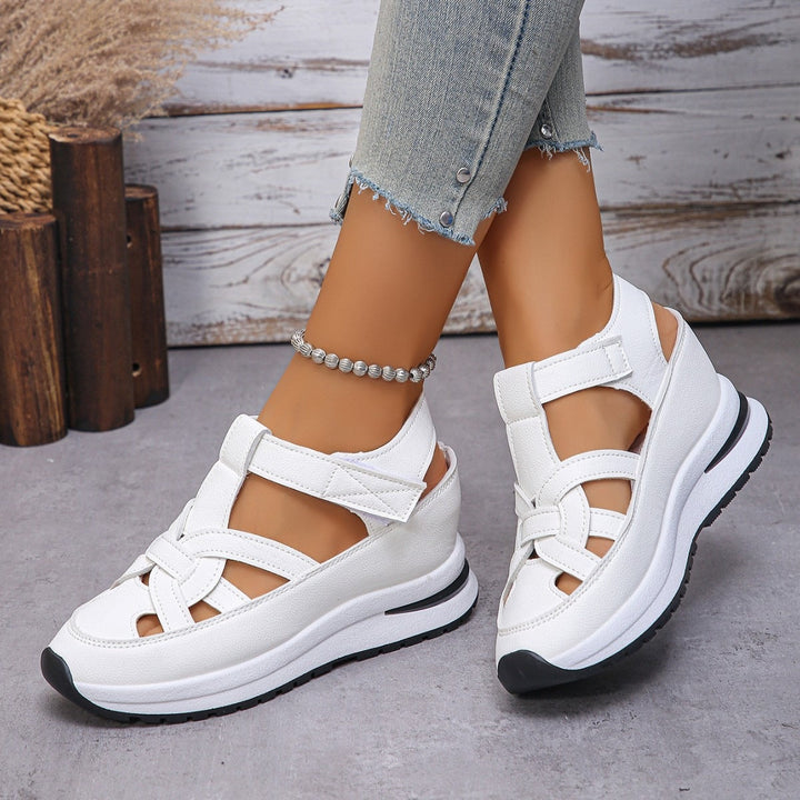 Damen Plateau-Sandalen mit verstellbarem Riemendesign und ergonomischer Dämpfung Drune
