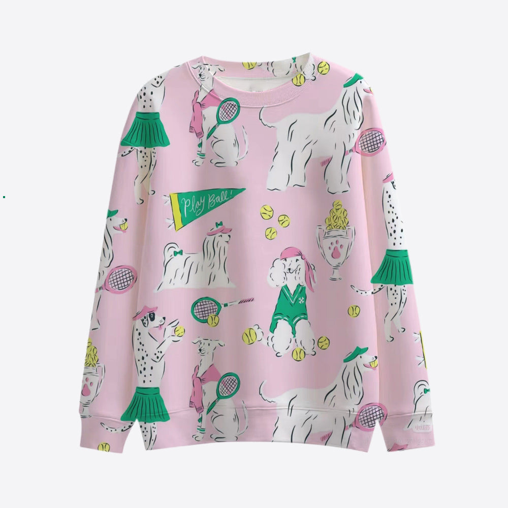 Damen Lustiger Sweatshirt mit einzigartigem Tiermotiv Drune