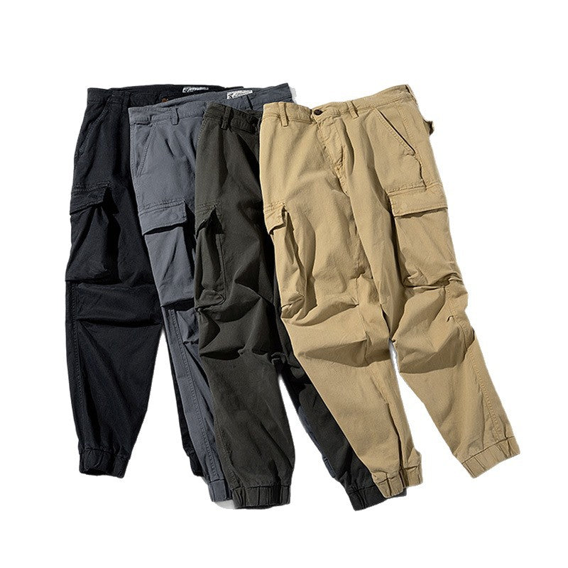 Herren Military-inspirierte Relaxed-Cargo-Jogger aus Ripstop-Baumwolle mit aufgesetzten Klappentaschen Drune