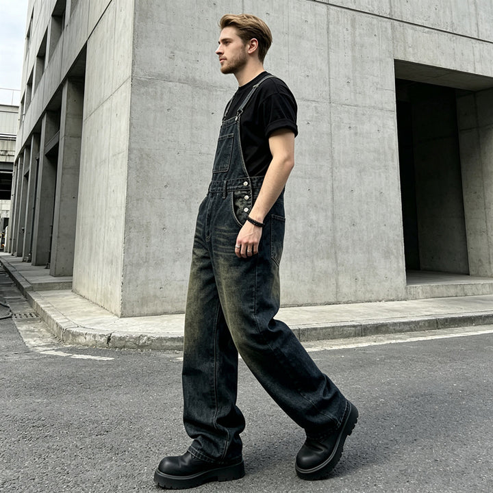Herren Lässige Jeanslatzhose Drune