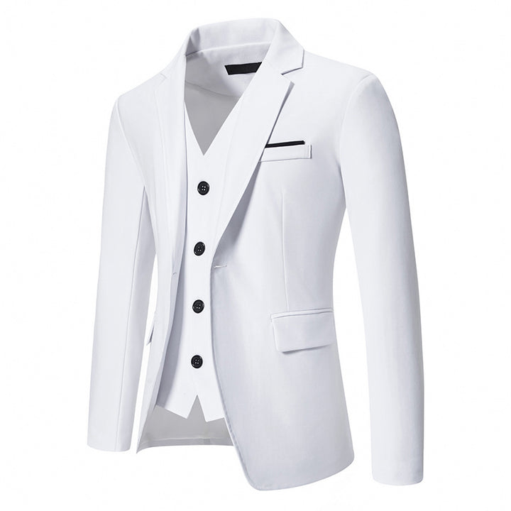 Herren elegant ausgestattetes Anzugset mit Blazer, Weste und Hose Drune