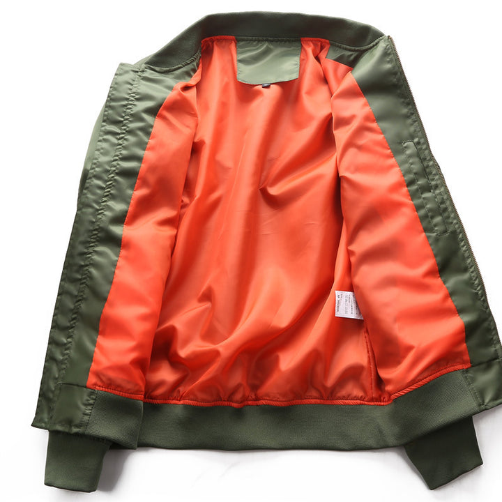 Herren nan klassische Bomberjacke aus wasserabweisendem Nylon mit gerippten Bündchen und Ärmeltasche Drune