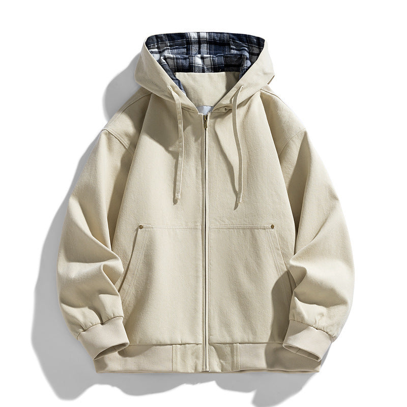 Herren Sportliche Kapuzenjacke mit Fleece-Futter Drune