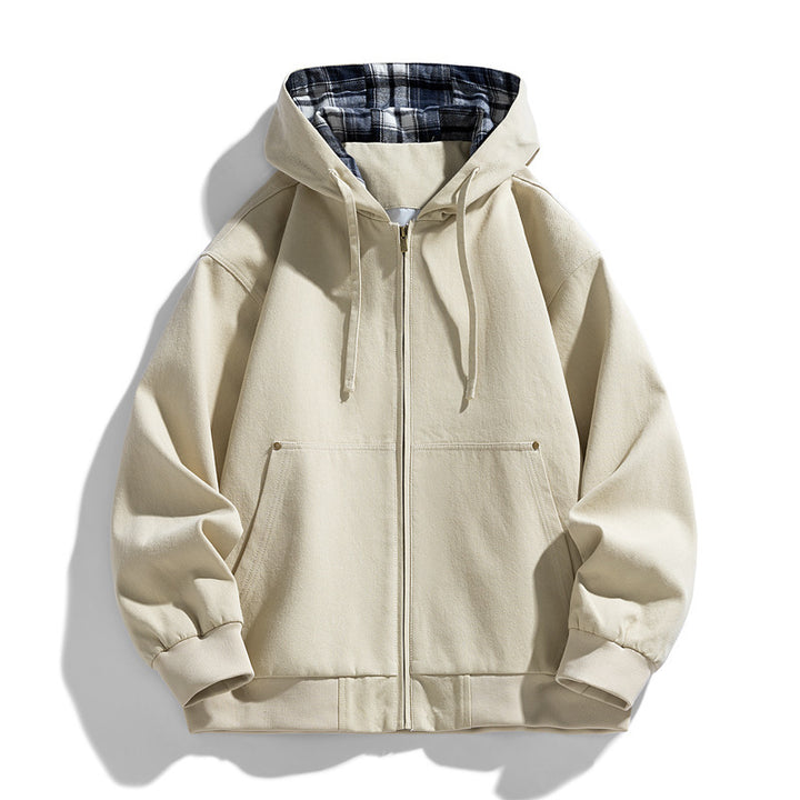 Herren Sportliche Kapuzenjacke mit Fleece-Futter Drune
