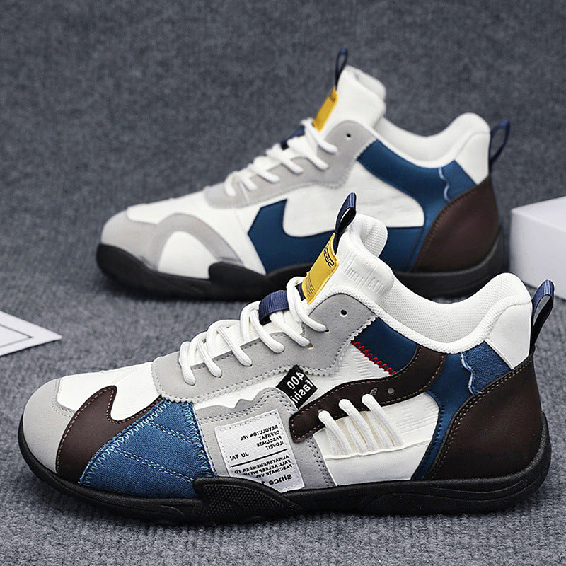Herren mehrlagige Retro-City-Sneaker mit Wildleder- und Textilmix, gepolstertem Fersenkragen, atmungsaktiver Mesh-Zunge und griffiger Gummisohle Drune