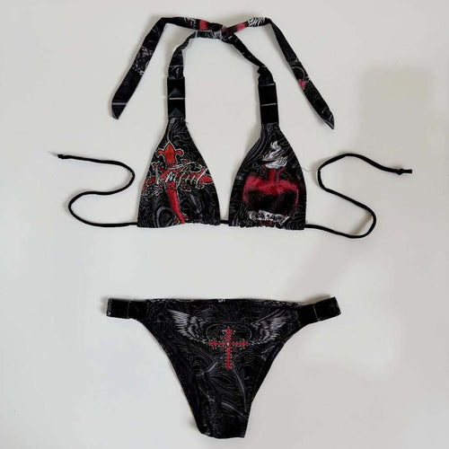 Damen Designer-Bikini mit kreativem Grafiken Drune