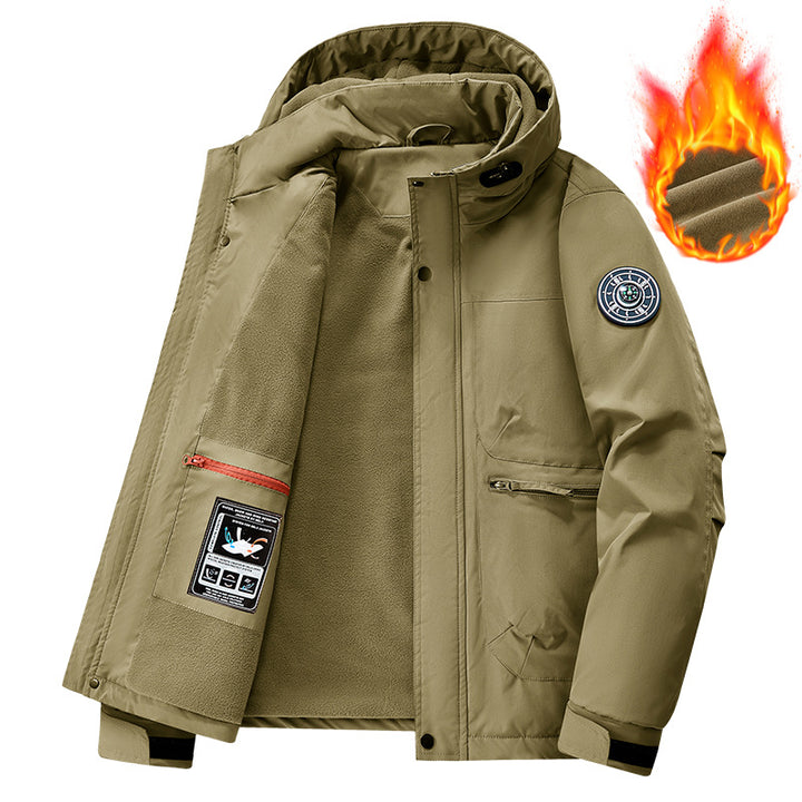 Herren Technische Wetterjacke mit abnehmbarer Kapuze Drune