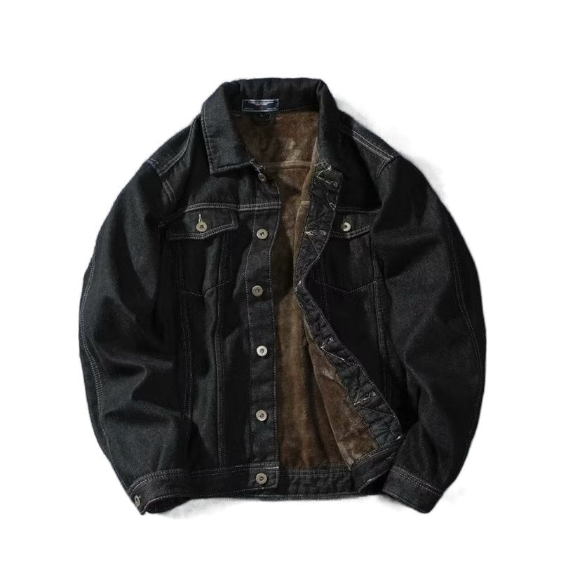 Herren Denim Jacke mit Futter Drune