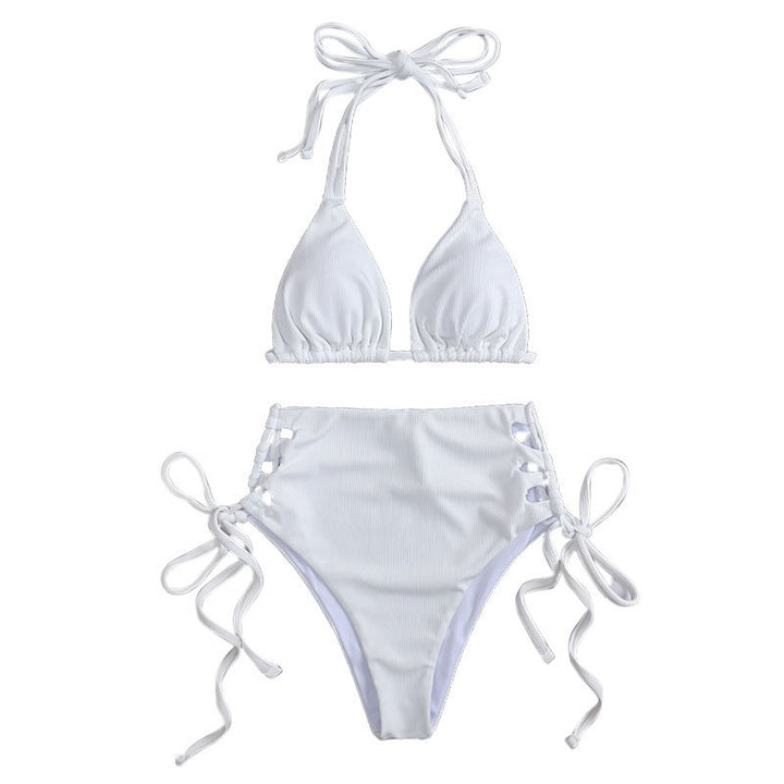 Damen Hochgeschnittener Triangel-Bikini mit verstellbaren Trägern Drune
