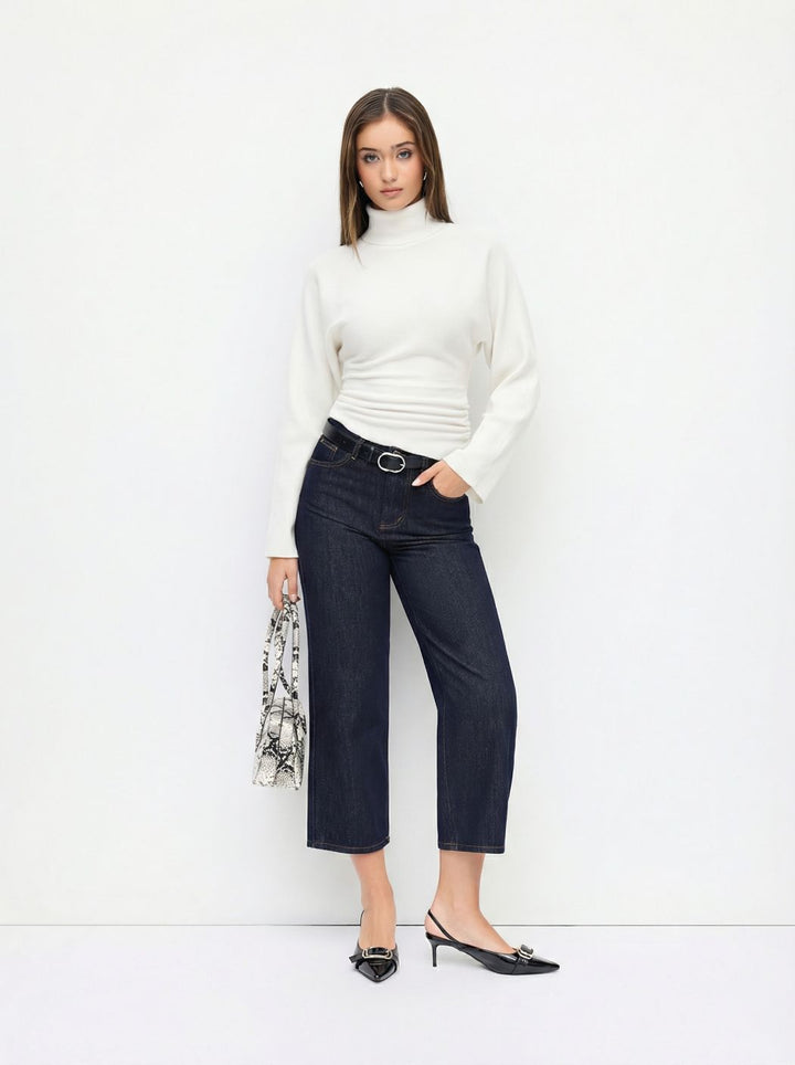 Damen Eleganter Rollkragenpullover Drune