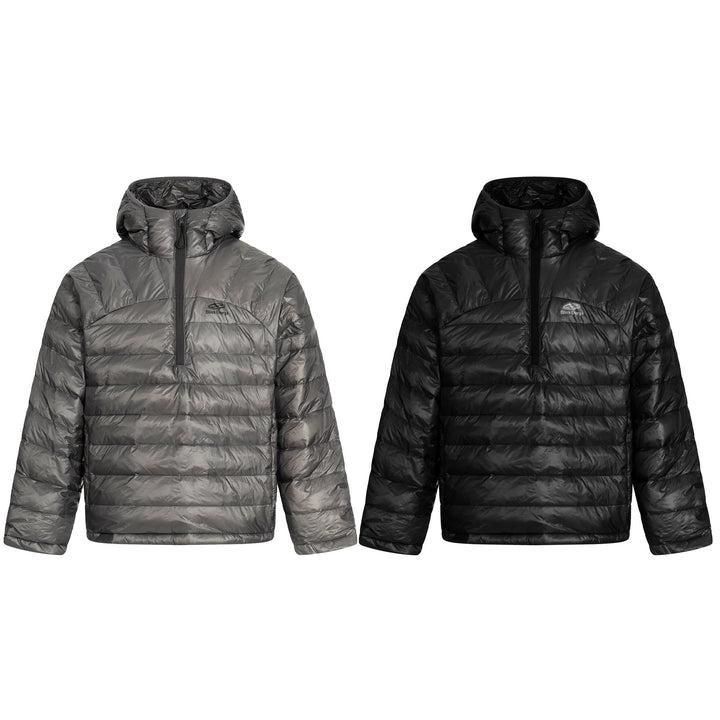 Herren Kurz geschnittener wattierter Halb-Zip Puffer mit Stehkapuze und ultraleichter Isolierung Drune