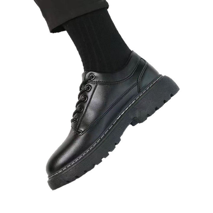 Herren Robuster Plateau-Schnürer im Derby-Look mit grober Profilsohle und sichtbarer Ziernaht Drune