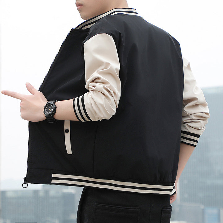 Herren Leichte Übergangsjacke mit Strickkragen Drune