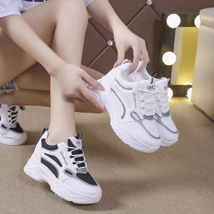 Damen Modische Chunky Sneakers mit ergonomischer Dämpfung und stabiler Sohle Drune