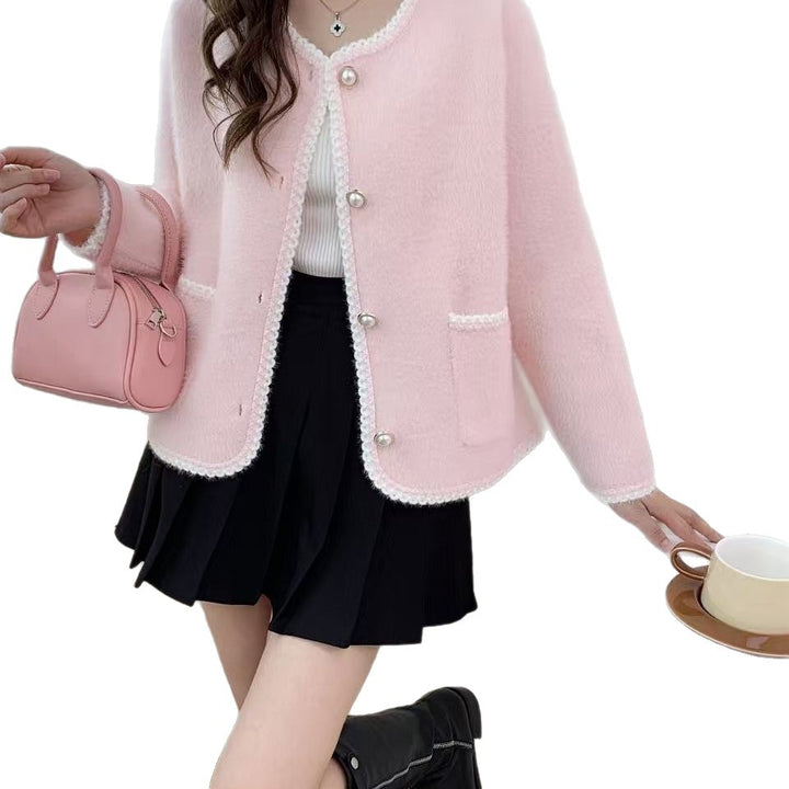 Damen Elegante Strickjacke mit dekorativer Knopfleiste und Taschen Drune