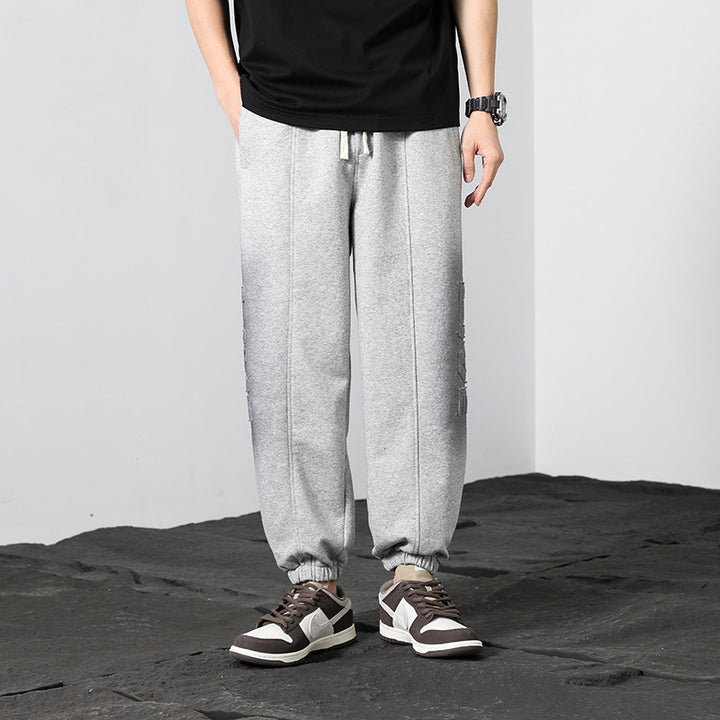 Herren Oversized Jogger-Sweatpants aus Baumwollmix mit Kordelzug und elastischen Bündchen Drune