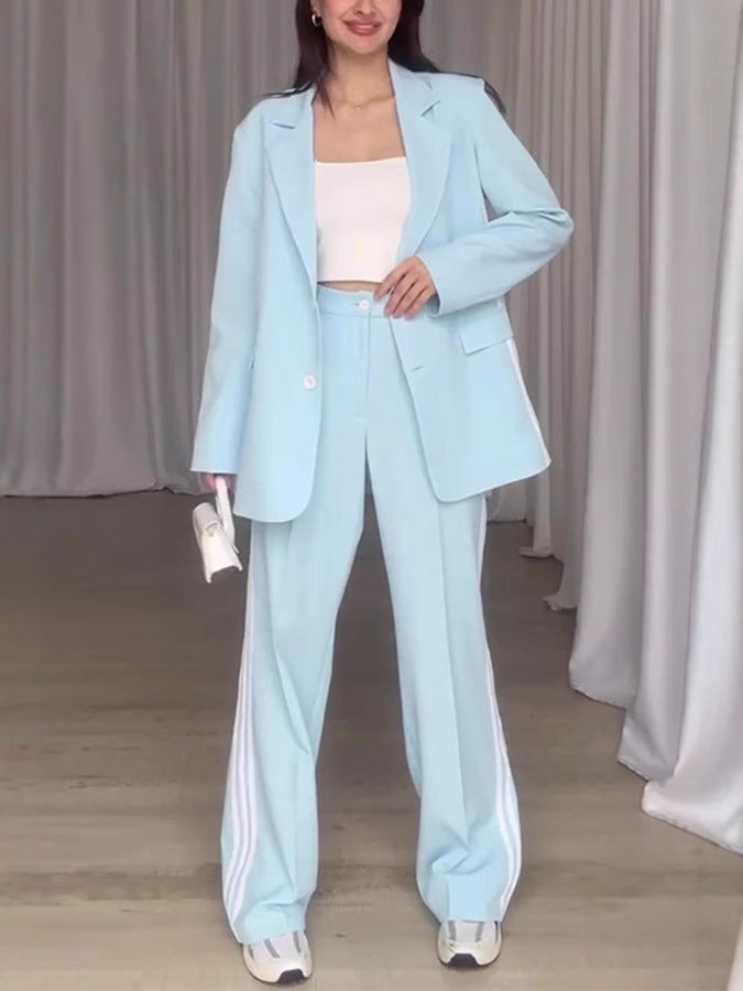 Damen elegantes Blazer-Ensemble mit sportlichen Akzenten Drune