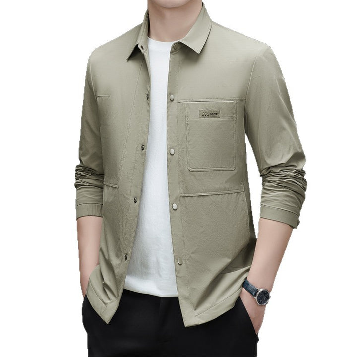 Herren leichte Utility-Jacke mit praktischen Taschen und funktionalem Design Drune
