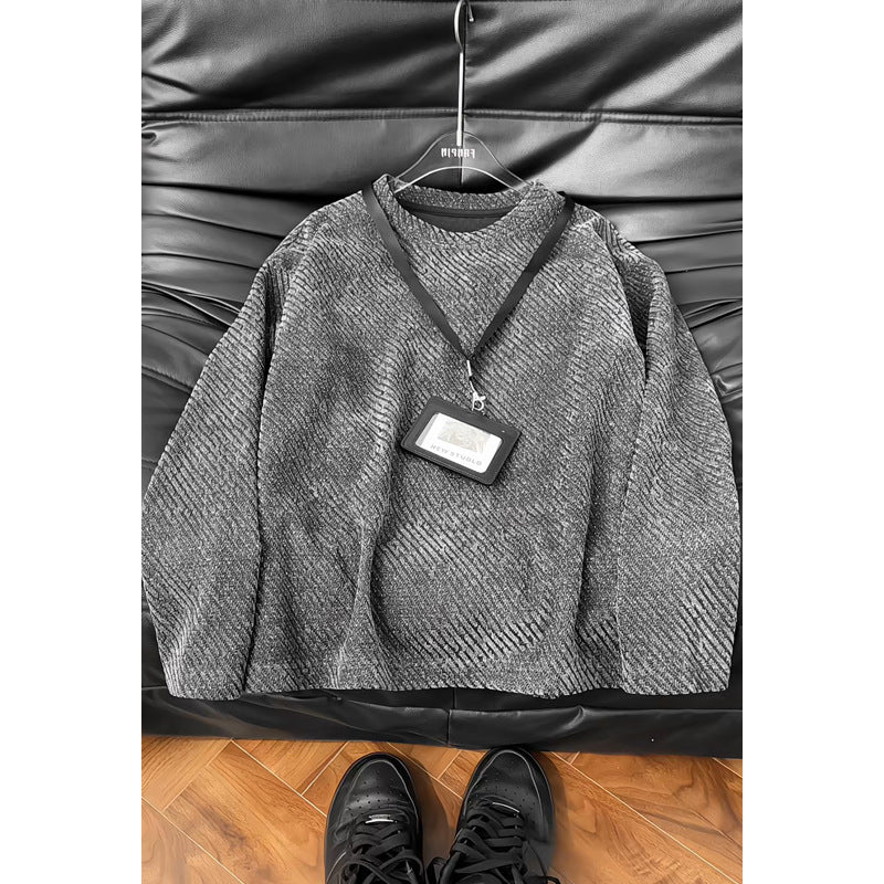 Damen Modischer Sweatshirt mit strukturiertem Design Drune
