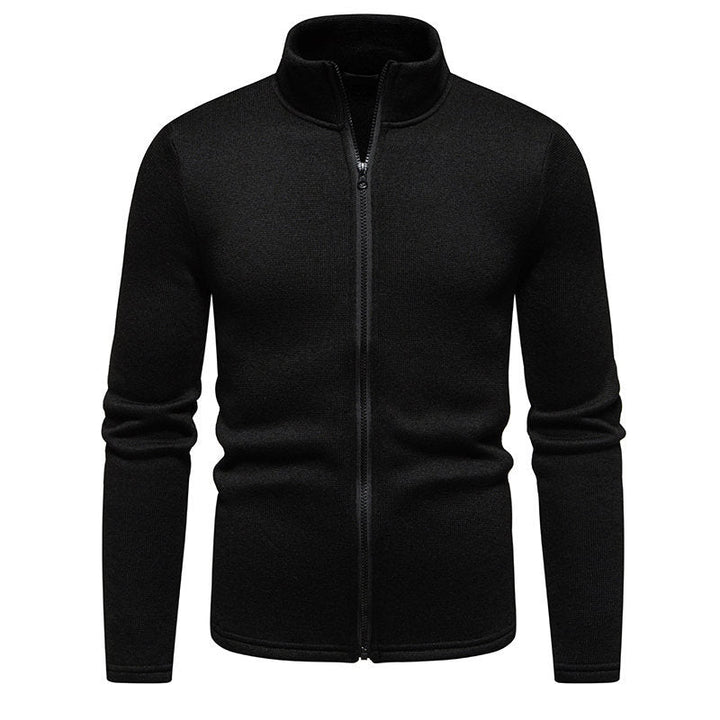 Herren Fleecejacke mit hoher Stehkragen und durchgehendem Reißverschluss Drune
