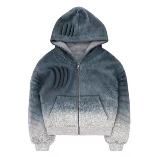 Damen Kapuzenjacke mit trendigem Farbverlauf und praktischem Reißverschluss Drune