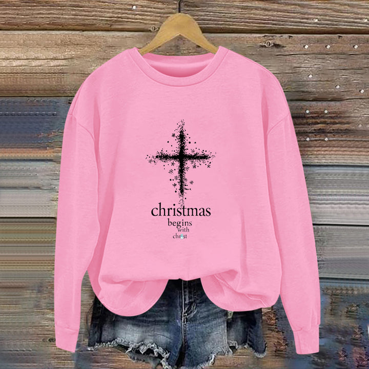 Damen Sweatshirt mit christlichem Motiv und weichem Innenfutter Drune