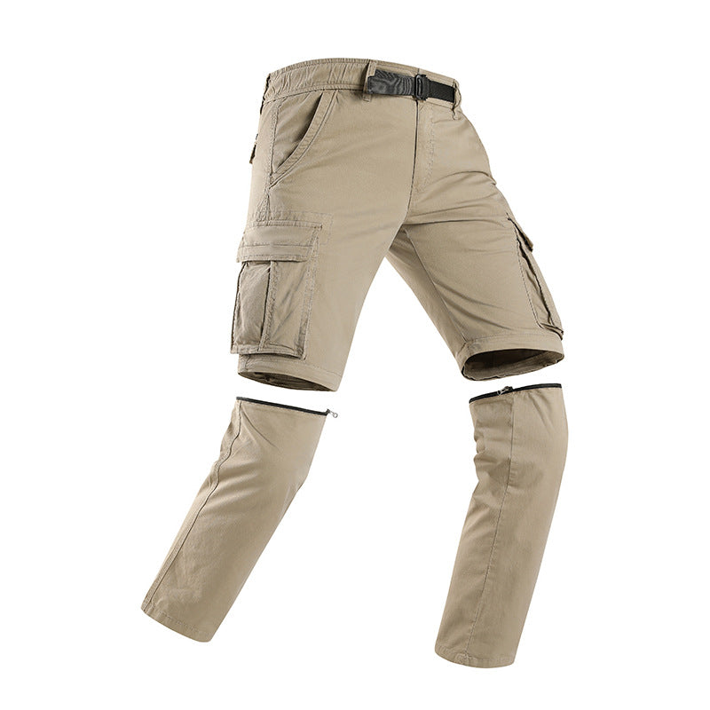 Herren Modulare Cargohose mit Reißverschluss-Beinabtrennung und Multifachtaschen Drune
