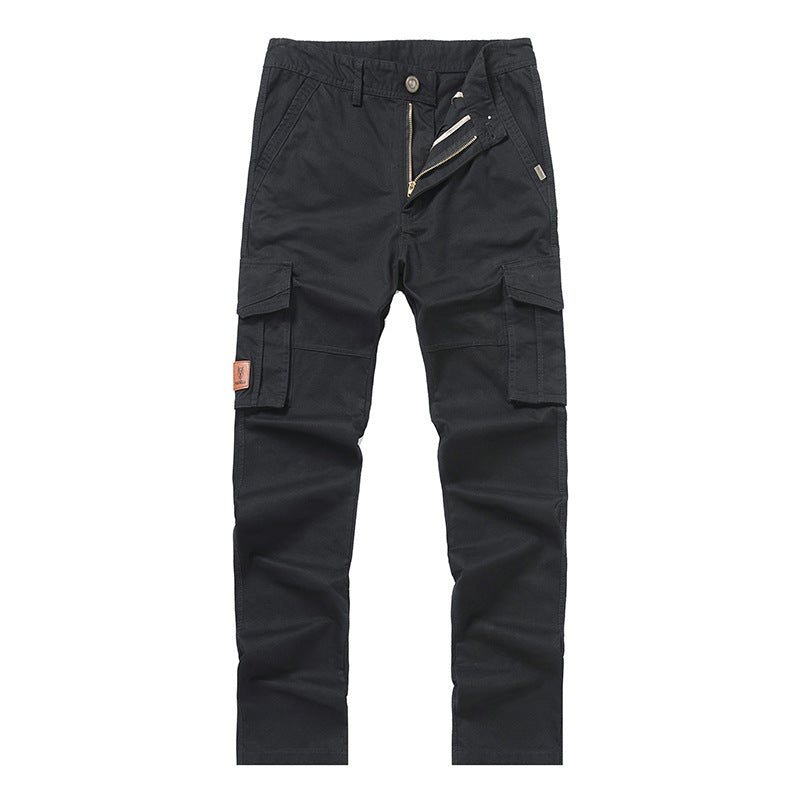 Herren Cargohose im Slim-Straight Schnitt mit Mehrfach‑Taschen und verstärkten Knien Drune