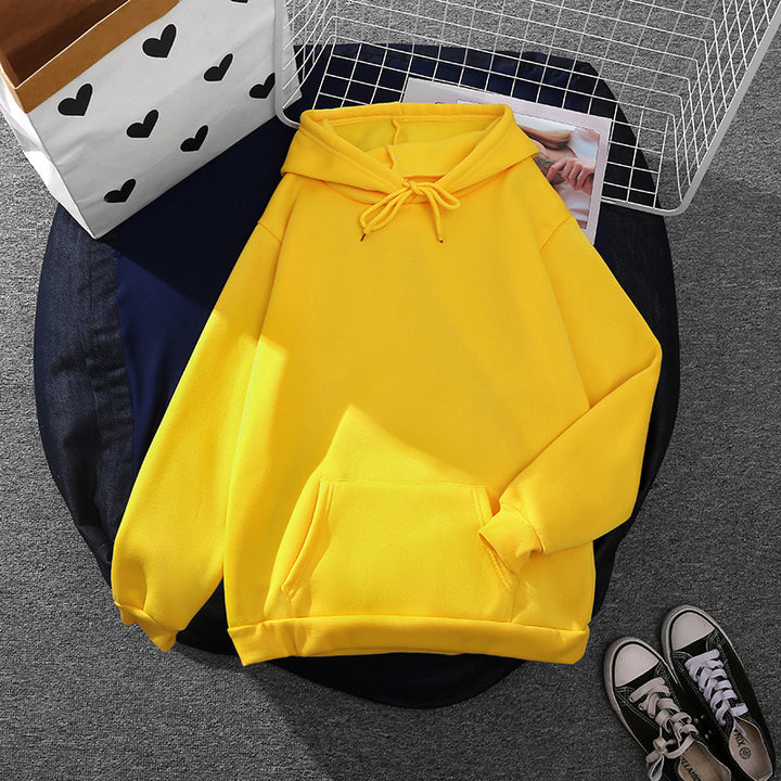 Unisex nan weicher Oversize-Kapuzenpullover mit hohem Kapuzenkragen und Kängurutasche Drune
