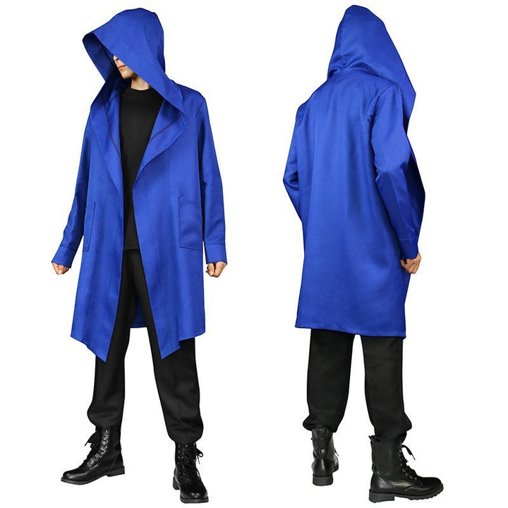 Unisex nan mehrschichtiger Kapuzenumhang mit weitem Fall und Satinbandverschluss Drune
