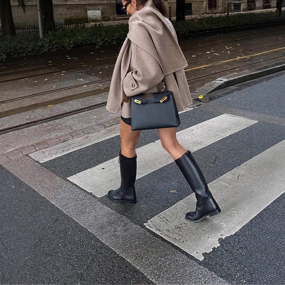 Damen modische Freizeitjacke aus hochwertigen Materialien mit praktischem Revers Drune