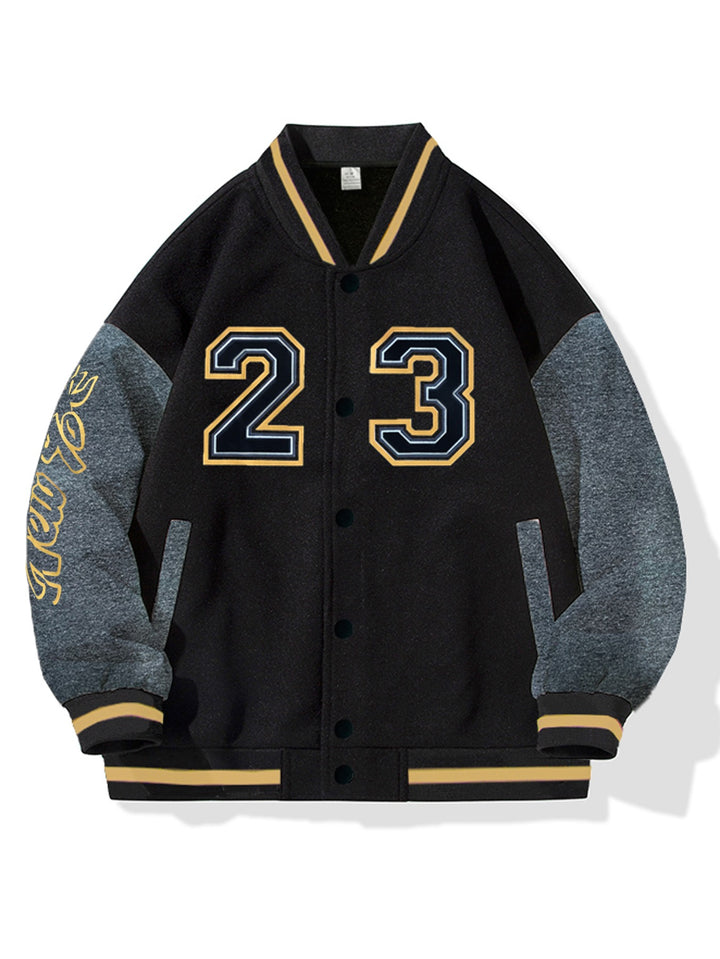 Herren Stylische Collegejacke mit kontrastierenden Ärmeln Drune