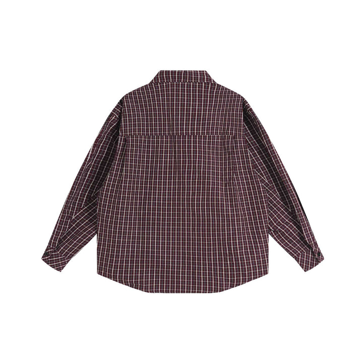 Unisex Boxy-Hemdjacke im Oversize-Kastenschnitt mit Kentkragen, Brusttasche und verlängertem Rückensaum Drune